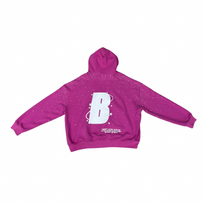 "Blizzard Luxe" Hoodie - Frosted Rose